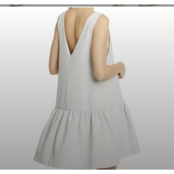 Free People Drop Waist Textured Gray Tank Dress Size S Boho 20s School - Picture 4 of 10